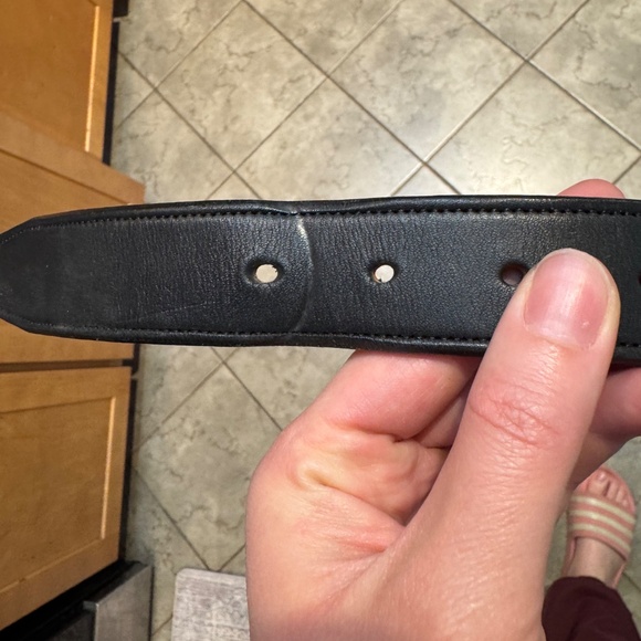 Stirrup buckle leather belt made in USA - Picture 3 of 6